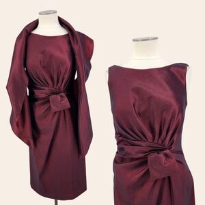 Social Occasions Cocktail Dress Shawl Wrap MOTB Satin Shimmer Formal Opera 12